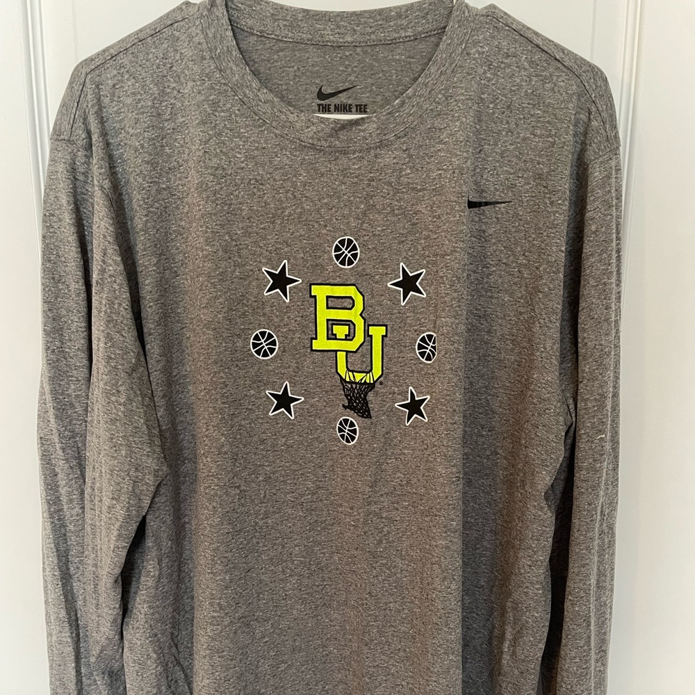Baylor Basketball Nike Dri Fit Long Sleeve Shirt size XL